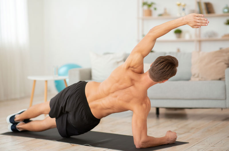 1.	Le gainage latéral ou slide plank