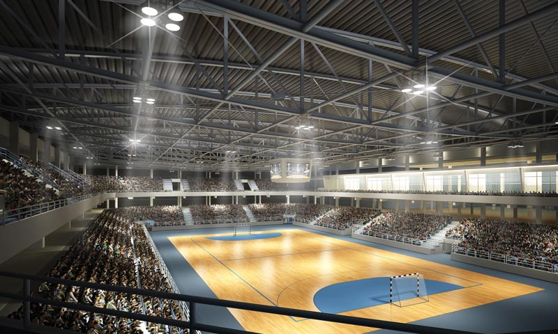 dimensions officielles terrain handball