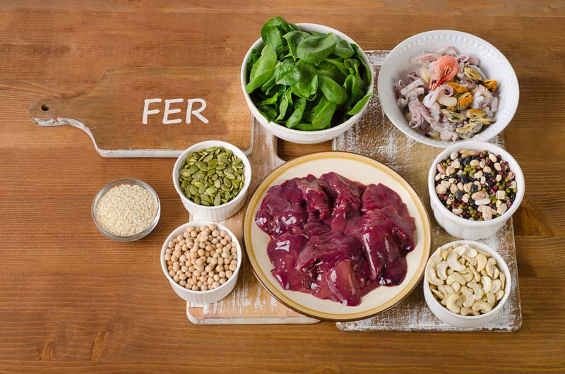 comparatif aliments riches en fer