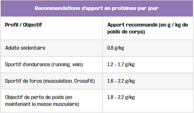 recommandations apport en proteines par jour