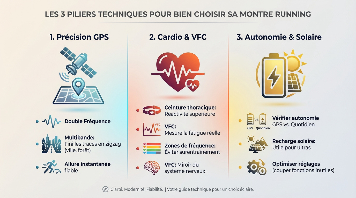 Sélection de montres running haute performance avec GPS double fréquence