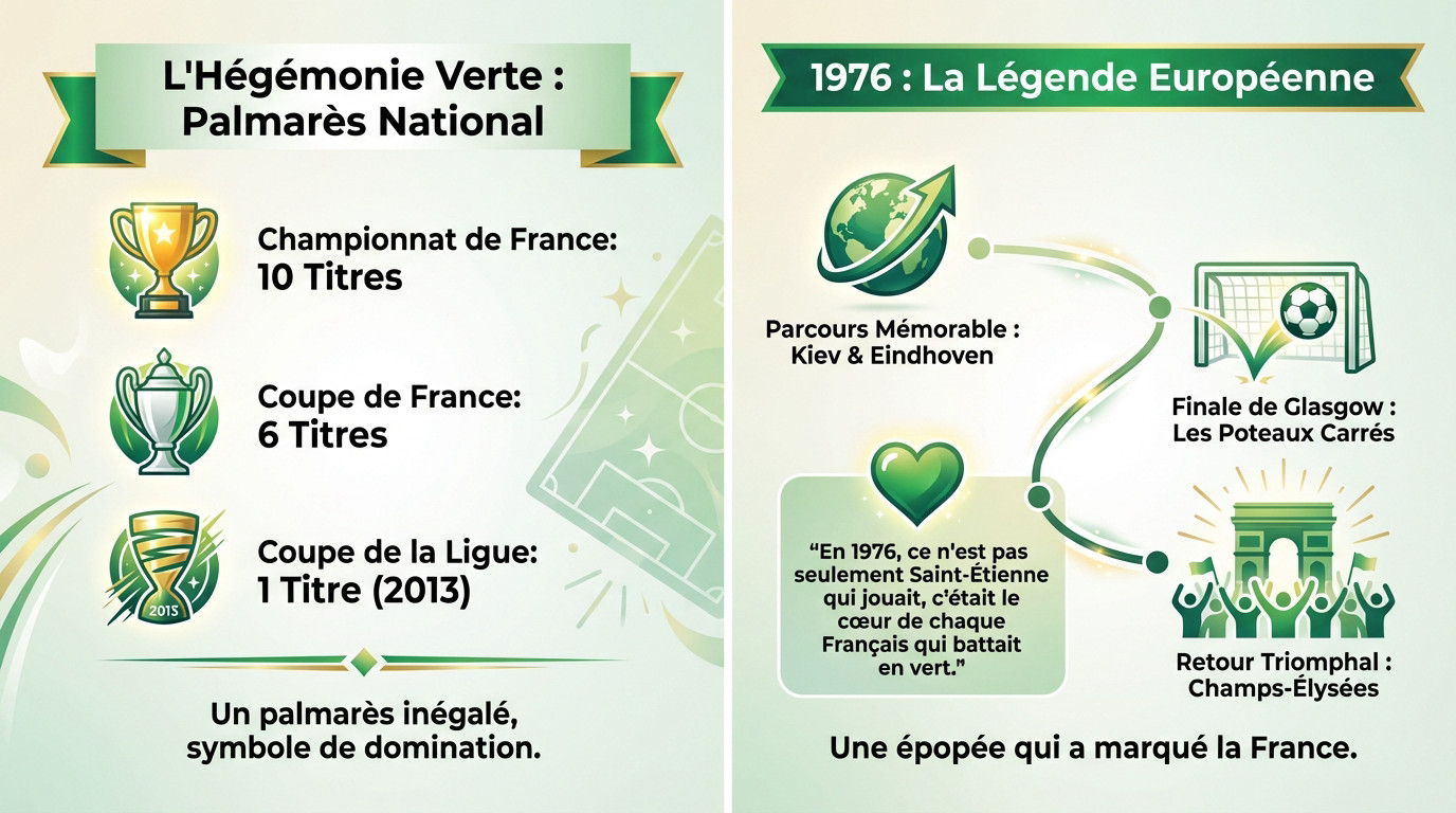 AS Saint-Étienne palmarès et légende européenne 1976