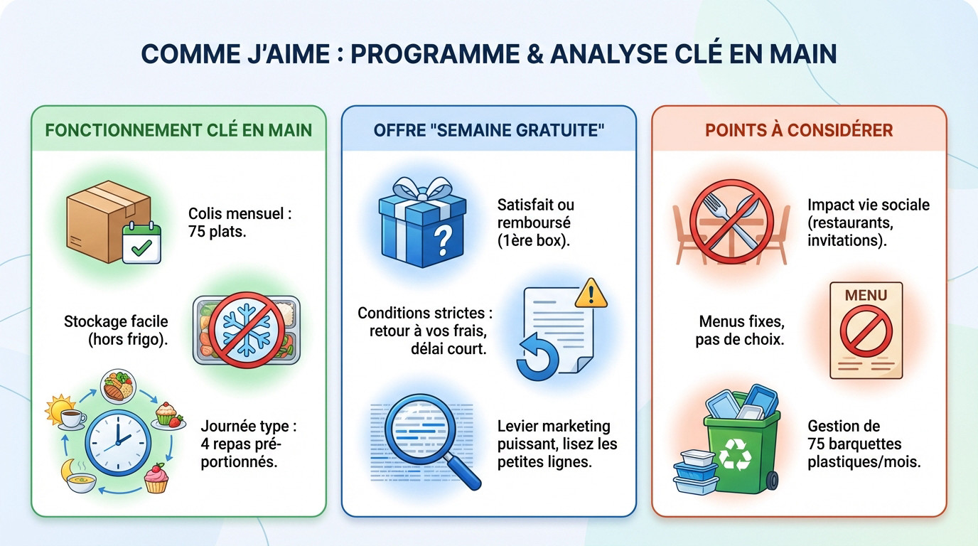 Analyse du programme minceur Comme j'aime et ses box repas