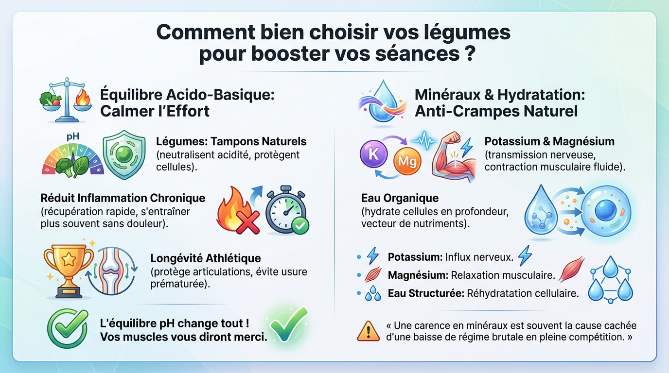 Sélection de légumes sport pour la performance et la récupération