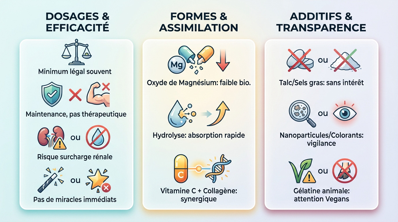 Analyse des dosages et additifs des compléments alimentaires Innovit
