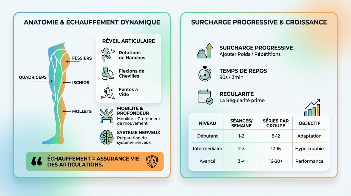 Anatomie des muscles des jambes et progression en musculation