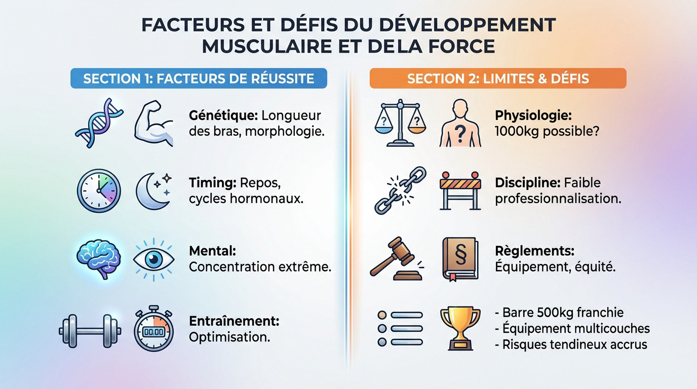 Athlète de force athlétique en plein effort au développé couché avec barre chargée