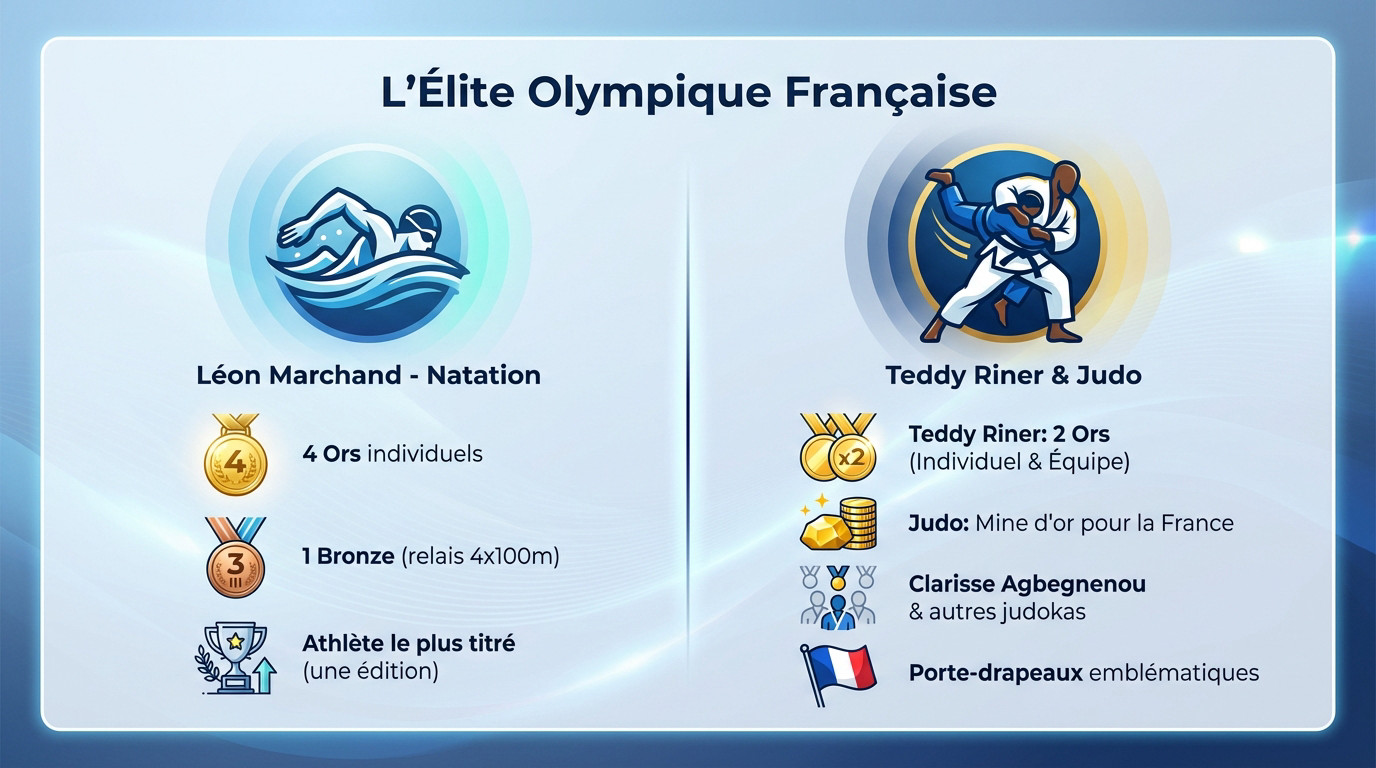 Léon Marchand célèbre ses victoires historiques à Paris