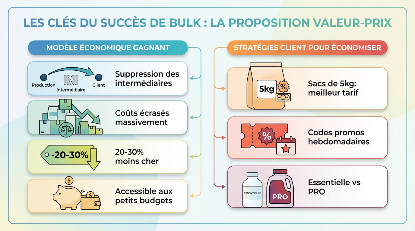 Analyse du rapport qualité prix de la marque Bulk