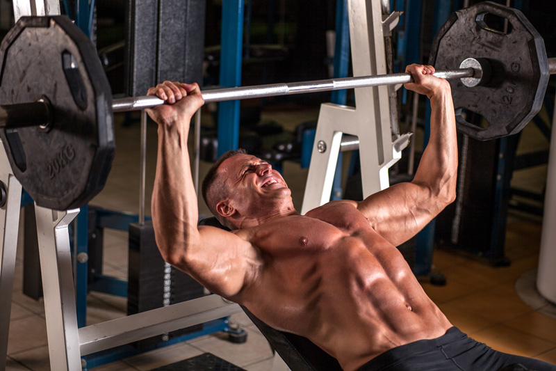 developpe couche barre pour la masse brute